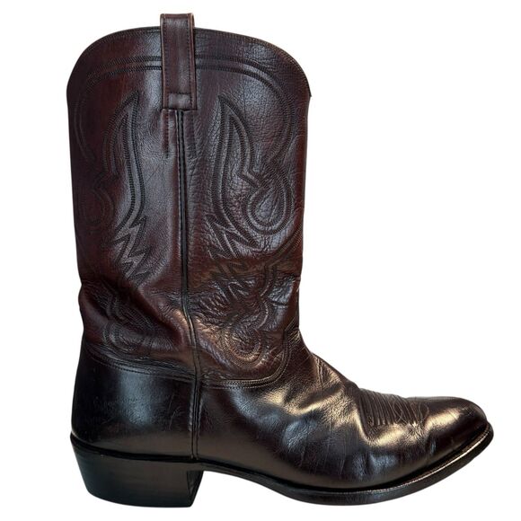 Paul Wheeler Boot Co Cowboy Boots Men’s 13E/EE Vintage Custom Dark Brown HOU TX main image 8